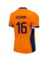 Alankomaat Joey Veerman #16 Kotipaita EM-Kisat 2024 Lyhythihainen